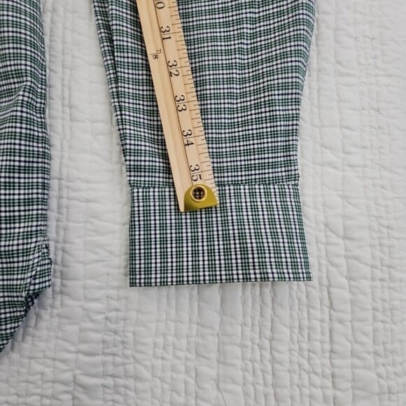 NEW Polo Ralph Lauren Classic Twill Shirt 17 1/2 36/37 Green Plaid Flesh Pony - Picture 15 of 16